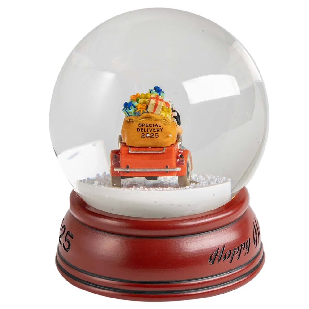 Harley-Davidson 2025 Biker Santa Glass Holiday Snowglobe Sculpted & Hand Painted - Picture 6 of 8